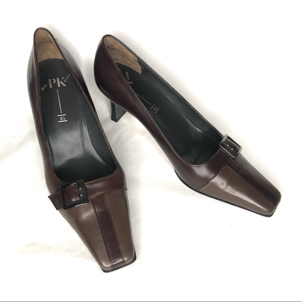 Peter Kaiser Brown Leather Heels